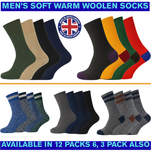 Mens socks woolen - woolen, rich