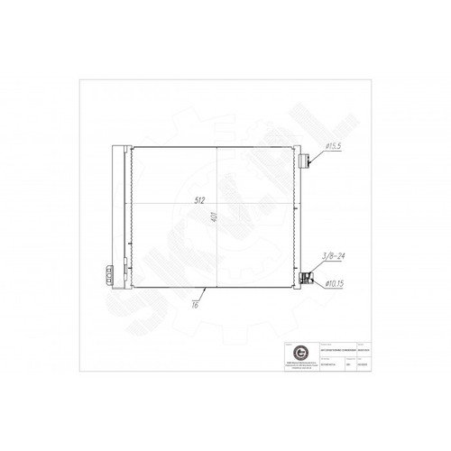 Air conditioning condenser for - air,