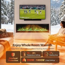 INMOZATA Electric Fire Wall