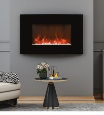 Black Wall mounted curved