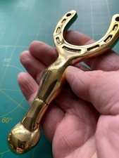 SOLID BRASS GYPSY STYLE BOXING GLOVE SLINGSHOT / CATAPULT- HUNTING - MOOCHER