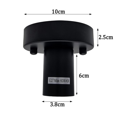 Black e27 ceiling rose - e27,