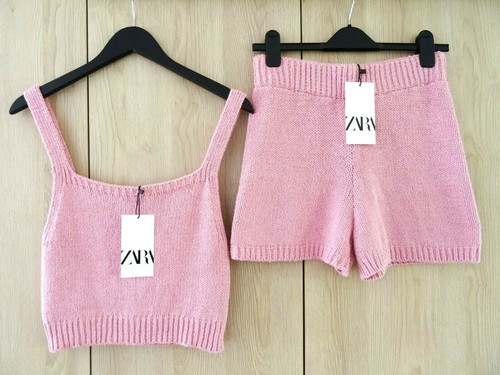 Zara pink rustic strappy knit - zara,
