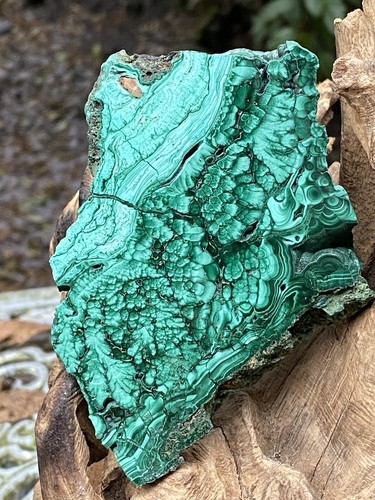 Large malachite slab slice - large,