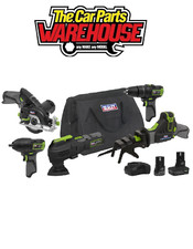 Sealey 5 x 10.8V SV10.8 Series Cordless Combo Kit - 2 Batteries CP108VCOMBO8