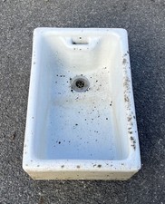 Vintage Belfast Sink Heavy White Shallow 24” x 16” x 10”Garden Planter