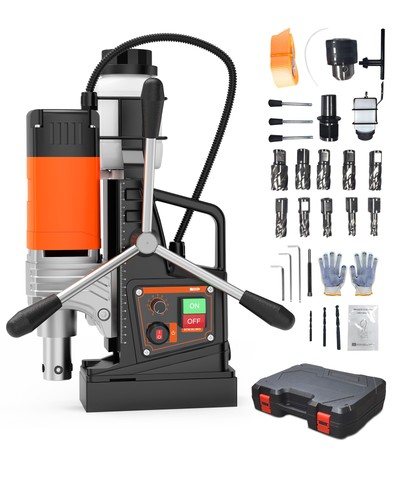 Magnetic drill press with - magnetic,