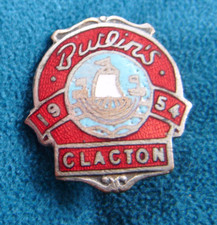 BUTLINS CLACTON 1954 Holiday Camp red enamel pin badge
