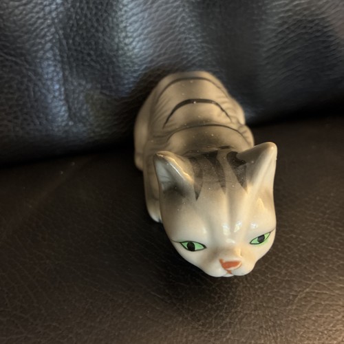 Vintage ceramic grey - ceramic, cat