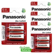 8 x Panasonic C Size Zinc
