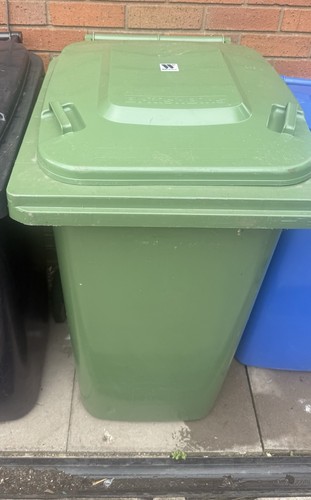 Green 240l refuse wheelie bin - 240l,