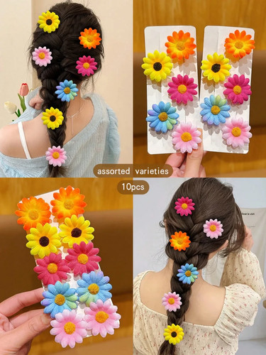 10pcs cute sunflower hair - cute,