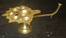Brass  Diya Panch Aarti Oil Lamp / Burner Diwali Puja