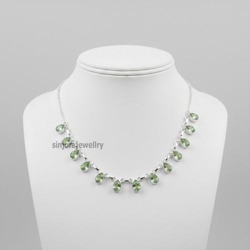 Green amethyst gemstone 925 - green,