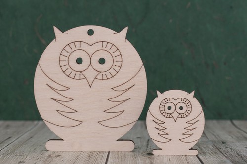 Wooden owls shape - shape, plywood