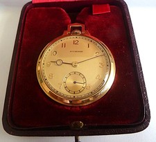 rolex. vintage solid18k/750 gold pocket watch. my ref no. 18.