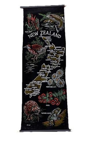 Vintage wall hanging scroll - wall,