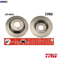 2x BRAKE DISC DF4094 FOR