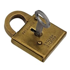Vintage PADLOCK 1937 PATENT 464452 Brass Tourtel (Padmore & Beddoes) - ref.P732