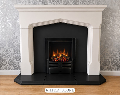Stone fireplace surround with - stone, fireplace/surround