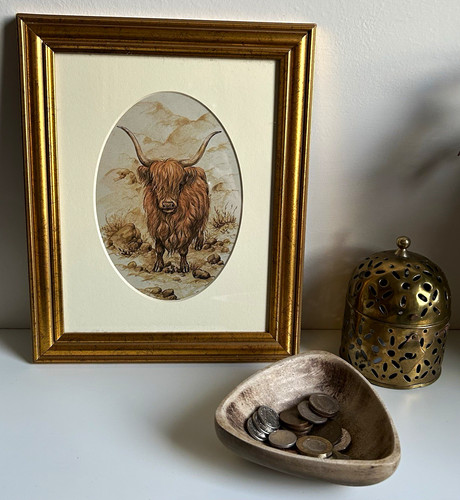 Highland cow framed picture - cow,