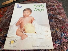 King Cole Knitting/Crochet Patterns B5 Early Days 12 sets baby clothes incl prem