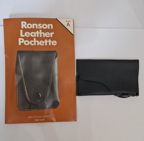 1970s ronson leather pochette - ronson,