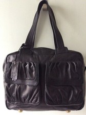 DENTS real leather ladies smart black butter soft tote handbag