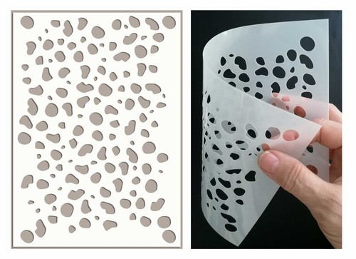 Dalmatian stencil animal print - stencil,