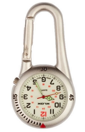 Silver clip carabiner fob - clip, on