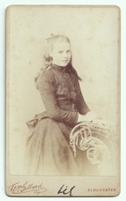 CDV, Young Woman or Older Girl with Long Hair. Gillard Card, Gloucester.