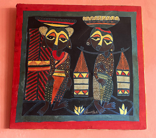 Vintage african textile art - vintage,