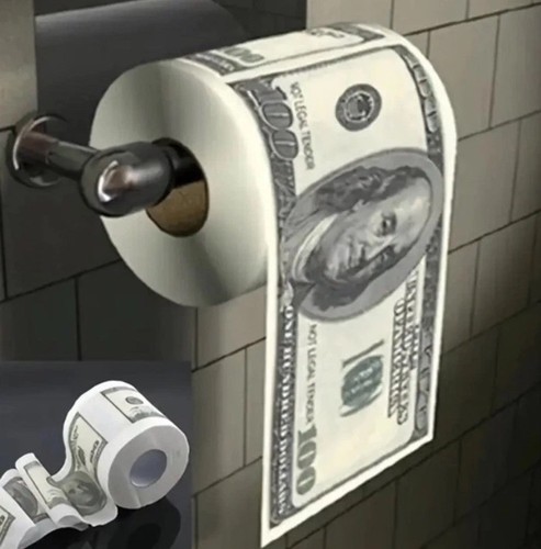 One Hundred Dollar Bill Toilet