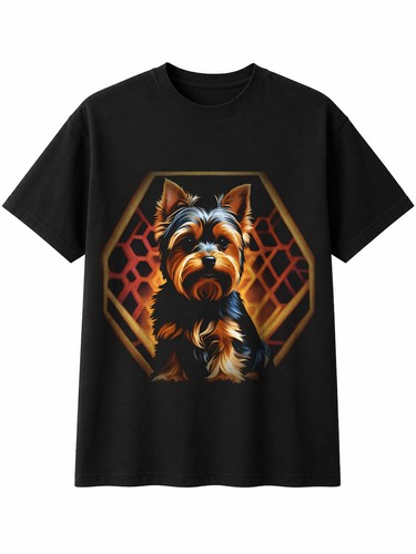 Yorkshire terrier hexagon dark - yorkshire,