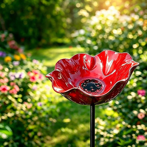 Handmade metal flower garden - handmade,