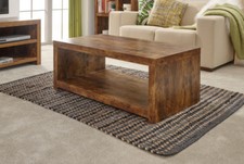 Jakarta Mango coffee table with Shelf living room range minor graded box tatty