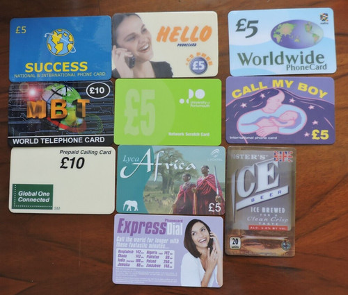 Assorted phonecards - 10,