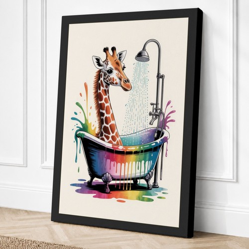 Giraffe rainbow bath - a,