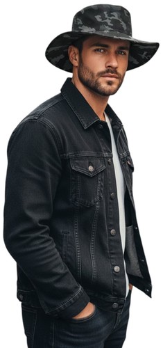 Camouflage print real leather - real,