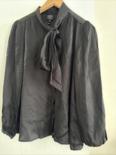 John Lewis Black Satin Bow