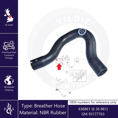 Breather hose fits - hose, vauxhall