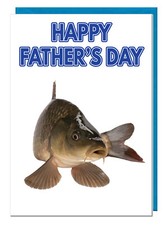 Carp Fish Father's Day Card -