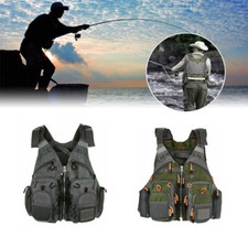 Fishing Waistcoat Multi-pocket Fly Fishing Vest Quick Dry Life Jacket Adjustable