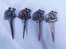 4 x Vintage White Metal Cheese