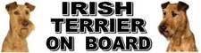 IRISH TERRIER ON BOARD Dog Car