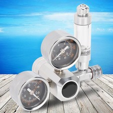 CO2 Regulator Aquarium Dual Gauge Display With Bubble Counter And Check