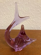 Vintage Cranberry Murano Glass Fish Figurine attributed to Vincenzo Nason in VGC
