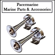 Marine Electric Trumpet Horn Double Boat Chandlery NEW 12-Volt