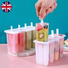 4 Cell Popsicle Frozen Ice Maker Lolly Cream Diy Pop Mold Mould Tray Pan Kitchen