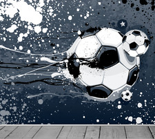 Football Soccer Wallpaper Sport Modern Graffiti  Wall Mural Print Bedroom Kids